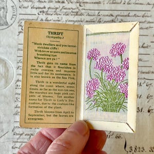 Flor de seda pequena Kensitas vintage - Econômico - Cartão de cigarro - Por volta da década de 1930.