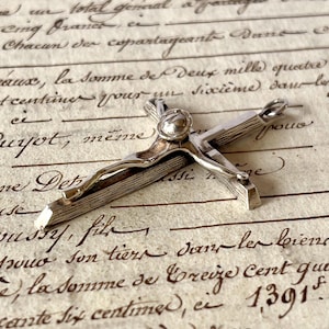 Vintage Silver Crucifix/Cross Pendant - Modernist/Sculptural Crucifix. image 1