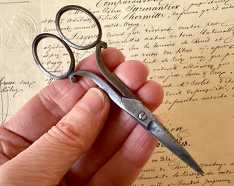 Antique/Vintage Cut Steel Scissors - Paper Scissors/Sewing Scissors - 1800's - Victorian/Georgian.