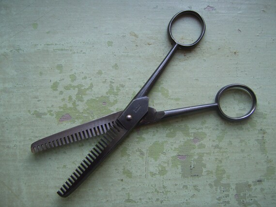 Vintage Thinning Scissors Hairdressing Scissors Barber S Etsy