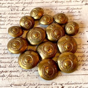 Vintage British Army Catering Corp Buttons - WWII Era (Set of 14)