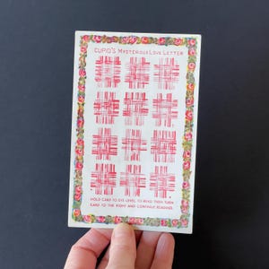 Antique/Vintage Valentine Postcard - Cupid Secret Message Card - Circa 1910&#39;s-1930&#39;s.