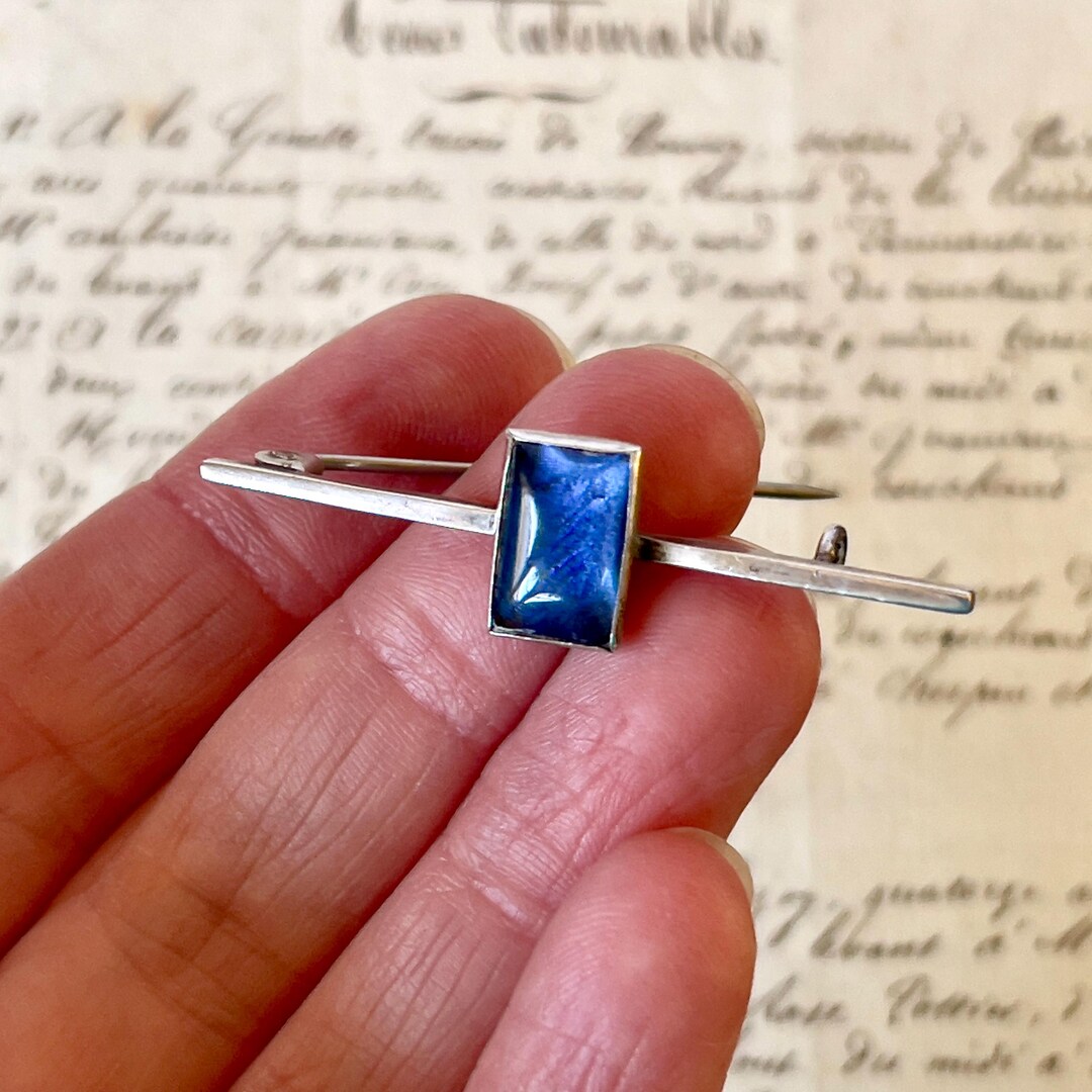 Vintage Morpho Butterfly Wing Brooch/pin/bar Brooch Art Deco Circa 1930 ...