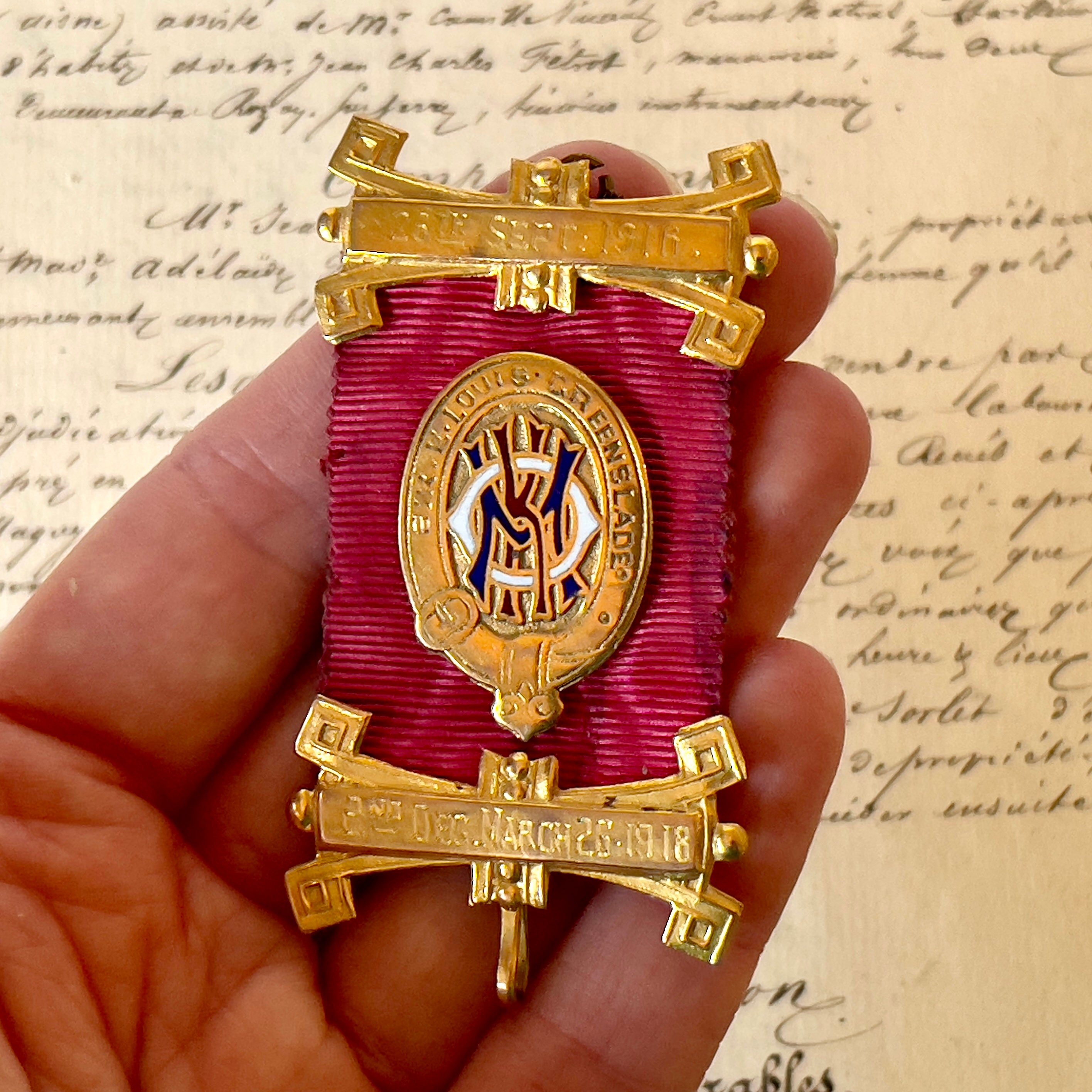 フリーメイソン過去マスター証明書 1966年 フリーメイソン過去マスター証明書 1966年