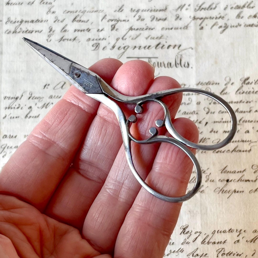 Antique/vintage Cut Steel Scissors Sewing Scissors 1800's Victorian ...