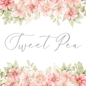 Baby Nursery Sweet Pea Digital Print 16x20