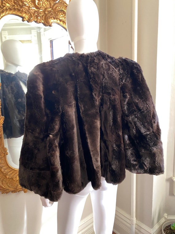 Antique Victorian Carriage Cape Fur lined Edwardia