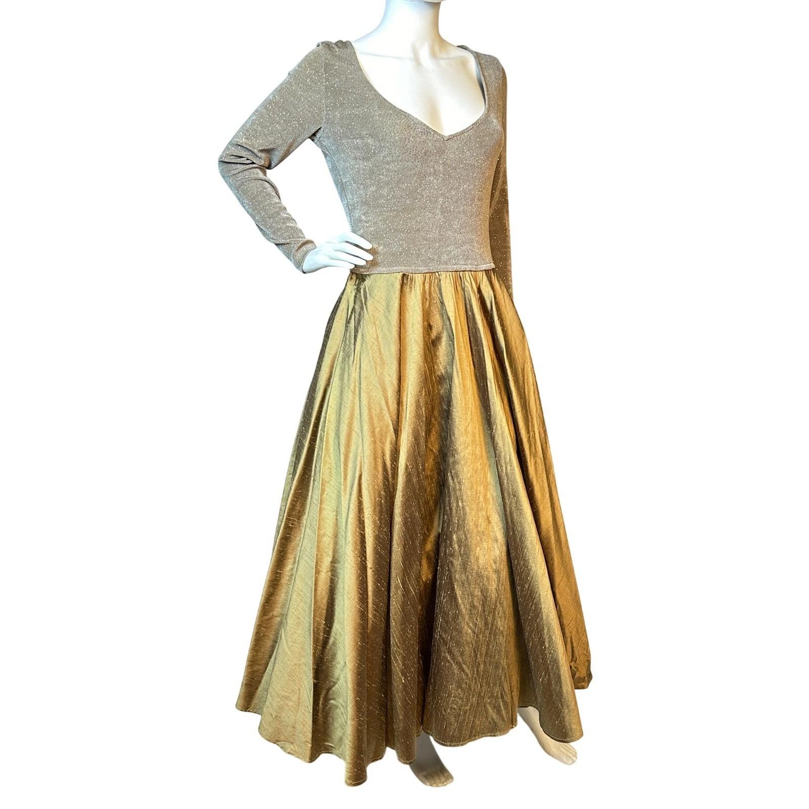 Gold Lame Evening Dress - Etsy Gold Lame Evening Dress - Etsy