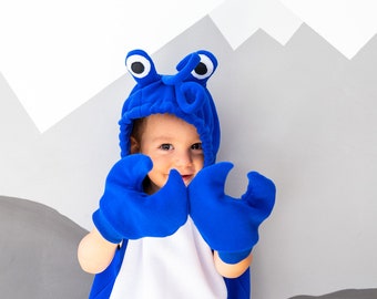 Blue Crab Costume, Halloween Costume, Party Costume, For Boys or Girls, Toddler Costume