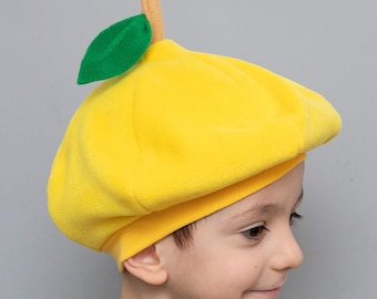 Zesty Lemon Hat – Citrus-Inspired Costume Beret for Halloween, Parties, or Everyday Fun