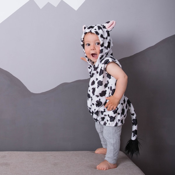 Cow Costume, Toddlers Cow Halloween Costume, Costume For Boys or Girls, Calf Costume, Cattle, Black and White Cow, Holstein Friesian
