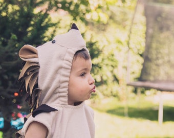 Disfraz de erizo, Disfraz de Halloween para niños, Disfraz de puercoespín de fiesta para niños pequeños, Disfraz de Halloween para niños o niñas