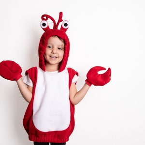 Kids Halloween Costume, Red Crab Costume For Toddler Boys or Girls image 1