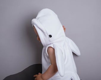 Beluga Whale Costume, Halloween Costume, White Whale Costume, Party Costume for Boys or Girls, Toddler Costume, Ocean Animal, Baby Beluga