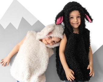 Costume da agnello peloso: vestito da pecora per bambini, costume