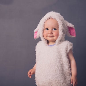 Sheep Costume, Toddlers Halloween Lamb Costume, Fluffy Soft White Sheep, For Boys or Girls, Baby Costume, Twin Halloween Costume