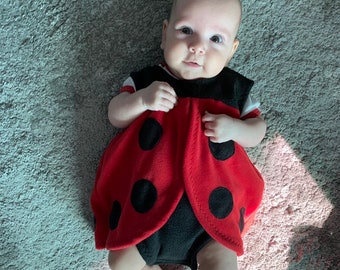 Baby Ladybug Costume, Infant Girl 1st Halloween Costume, Newborn Cosplay Outfit, Baby Shower Gift