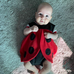 Baby Ladybug Costume, Infant Girl 1st Halloween Costume, Newborn Cosplay Outfit, Baby Shower Gift