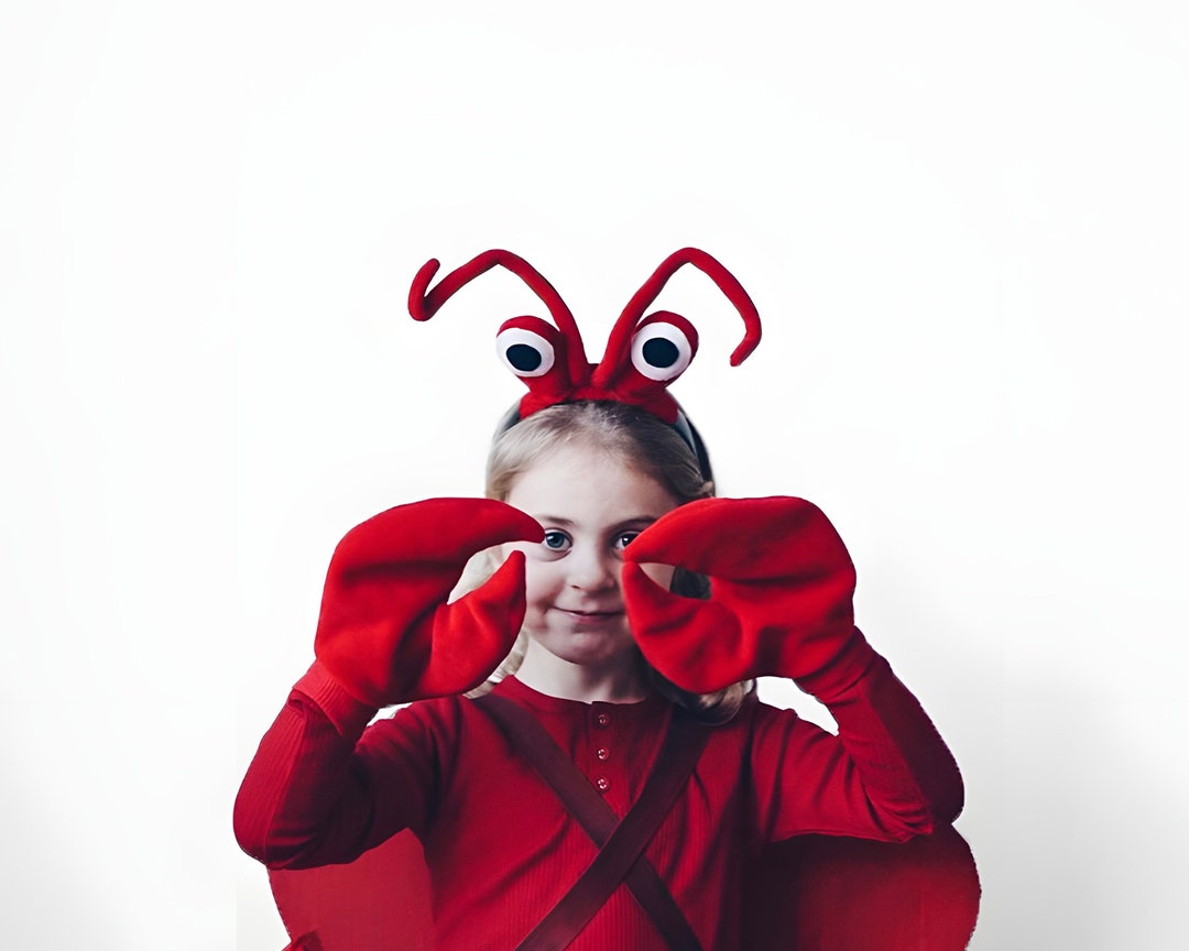 Crab Costume Crab Eyes Headband and Crab Claws Red Green Etsy