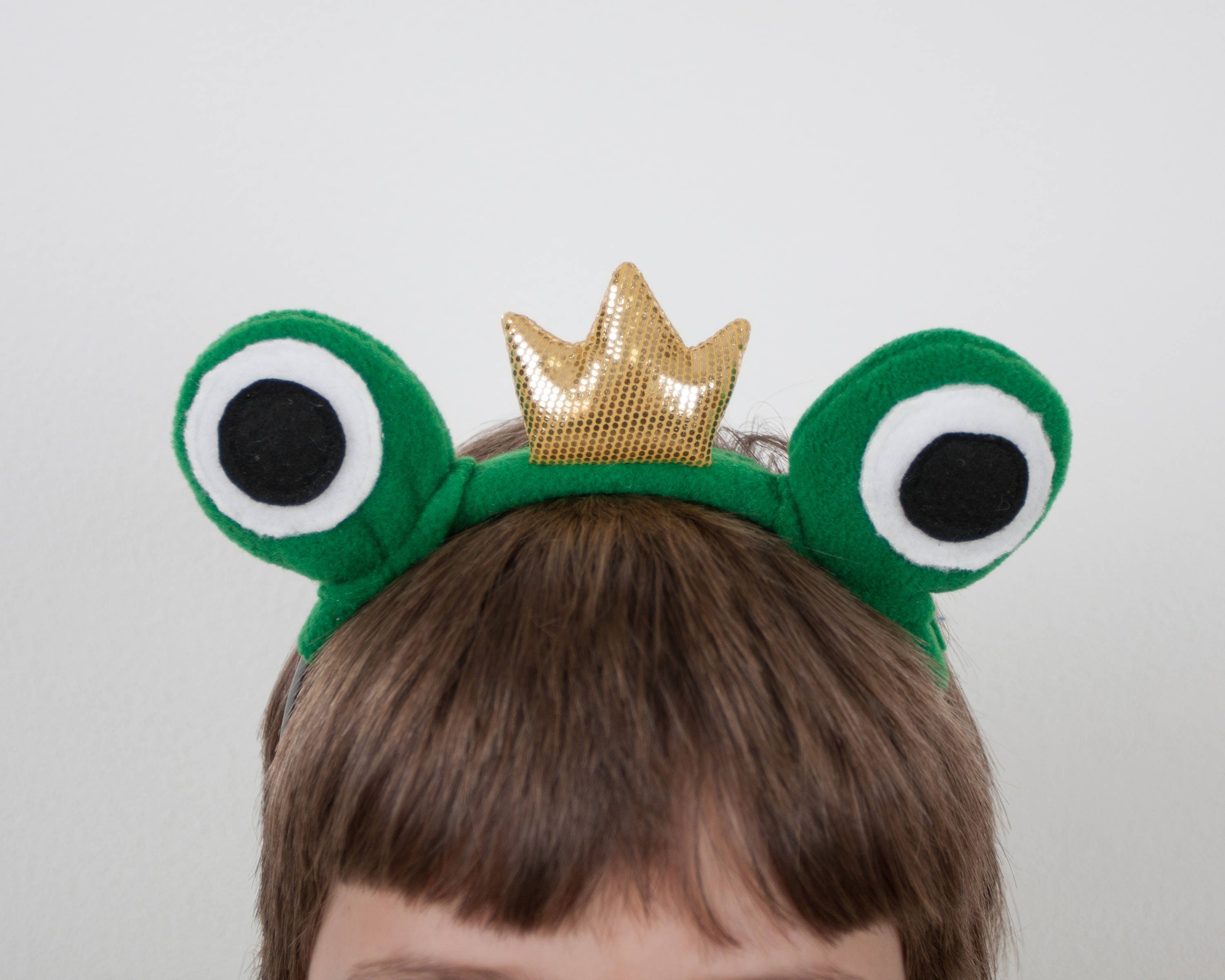 Serre-tête Prince Grenouille – Bandeau Avec Yeux De Grenouille – Costume Animal – Taille Unique – Pour Fêtes, Carnaval, Halloween – Enfant Et Adulte