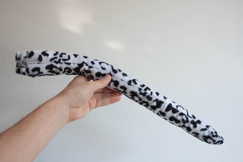 Snow Leopard Headband and Tail White Leopard Pretend Play Etsy