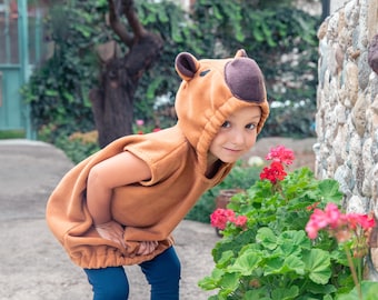 Capybara Costume Vest: Cozy Fleece Halloween Costume