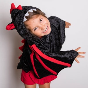 Black Dragon Costume Photo Prop, Party Fairy Tale Dragon Costume, Halloween Costume with Wings for Boys or Girls image 6