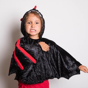 Black Dragon Costume Photo Prop, Party Fairy Tale Dragon Costume, Halloween Costume with Wings for Boys or Girls image 4