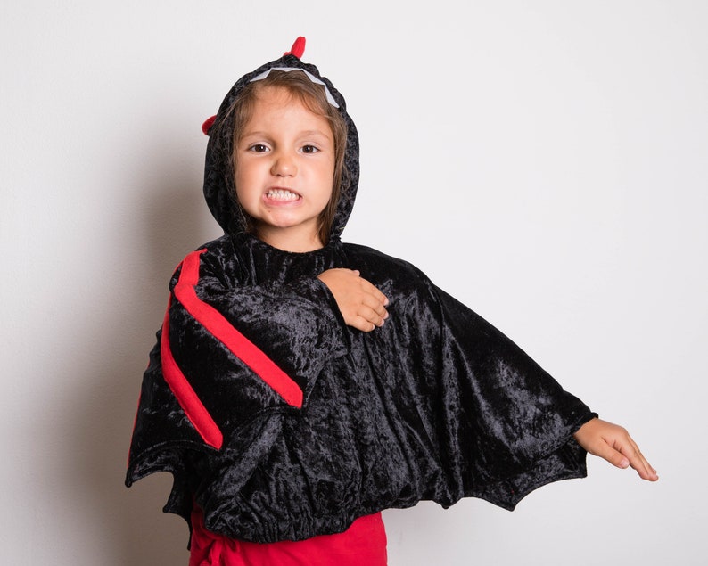 Black Dragon Costume Photo Prop, Party Fairy Tale Dragon Costume, Halloween Costume with Wings for Boys or Girls image 4