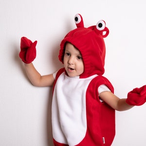 Kids Halloween Costume, Red Crab Costume For Toddler Boys or Girls image 4