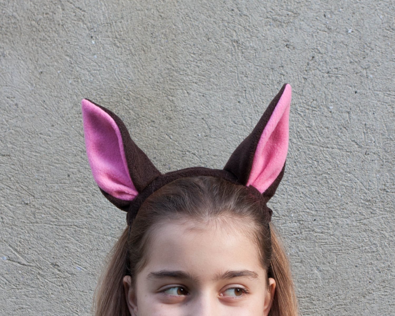 Bat Ears Headband Bat Costume Brown and Pink Ears Head Band Etsy
