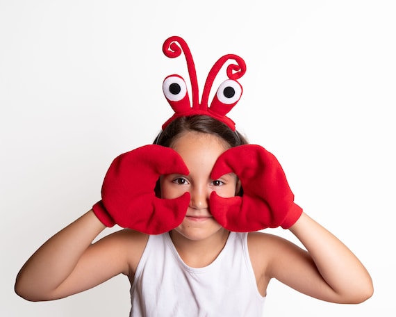 Disfraz de cangrejo, diadema de ojos de cangrejo y garras de cangrejo,  rojo, verde, naranja, morado, azul, accesorio fotográfico para niños o  adultos, disfraz de Halloween -  México