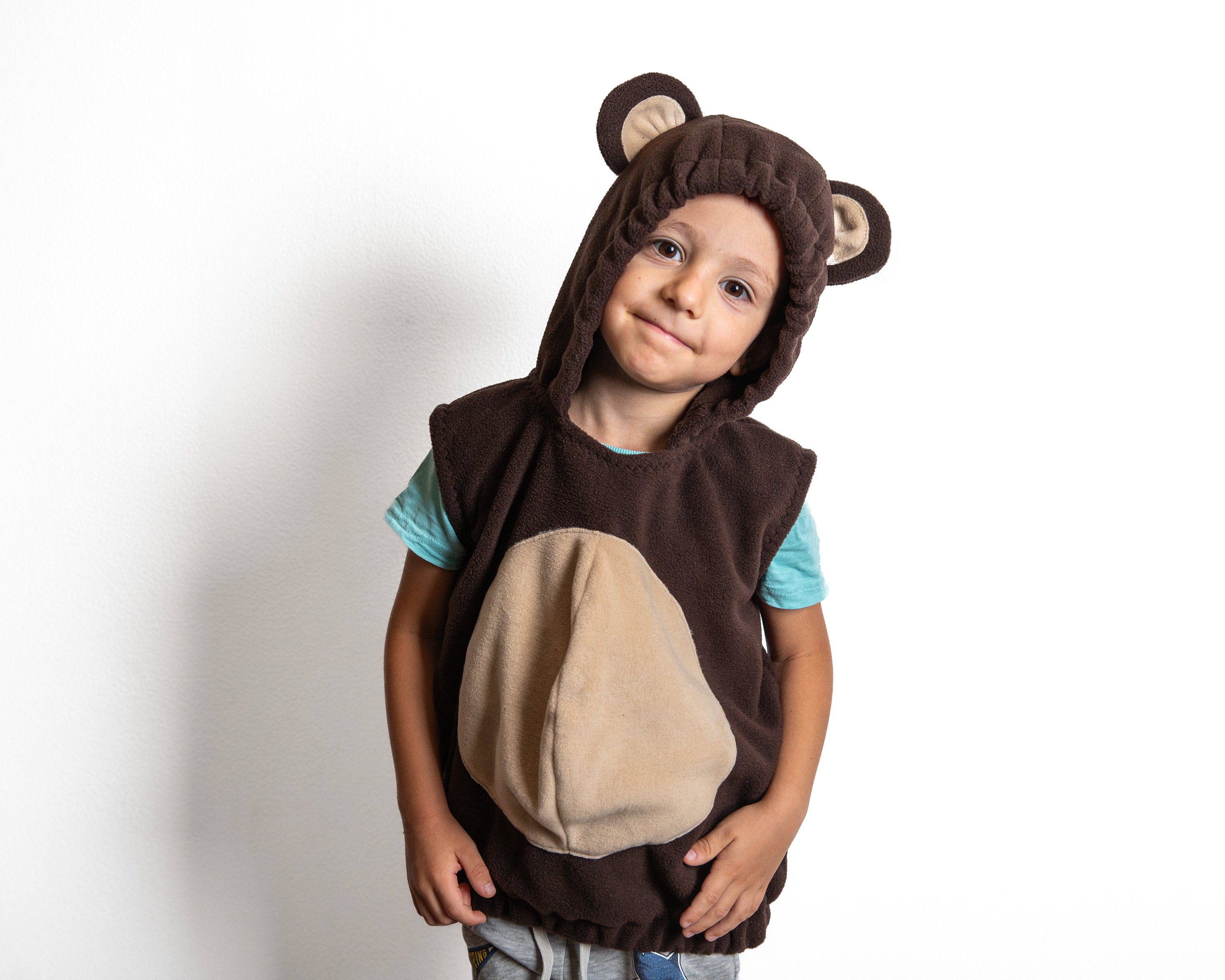 Ayucanpeng Horror Bär Halloween Kostüm | Mit Maske, Schürze & Messer