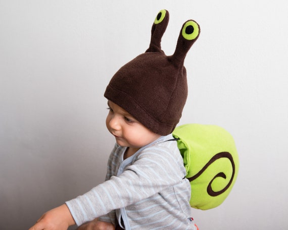 Green Snail Costume Green Snail Shell And Brown Snail Hat Cosplay Accessory For Girls Boys Toddlers Baby Snail Halloween Costume - 