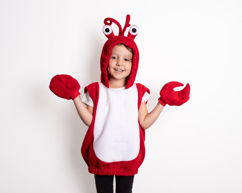 Kids Halloween Costume, Red Crab Costume For Toddler Boys or Girls image 1