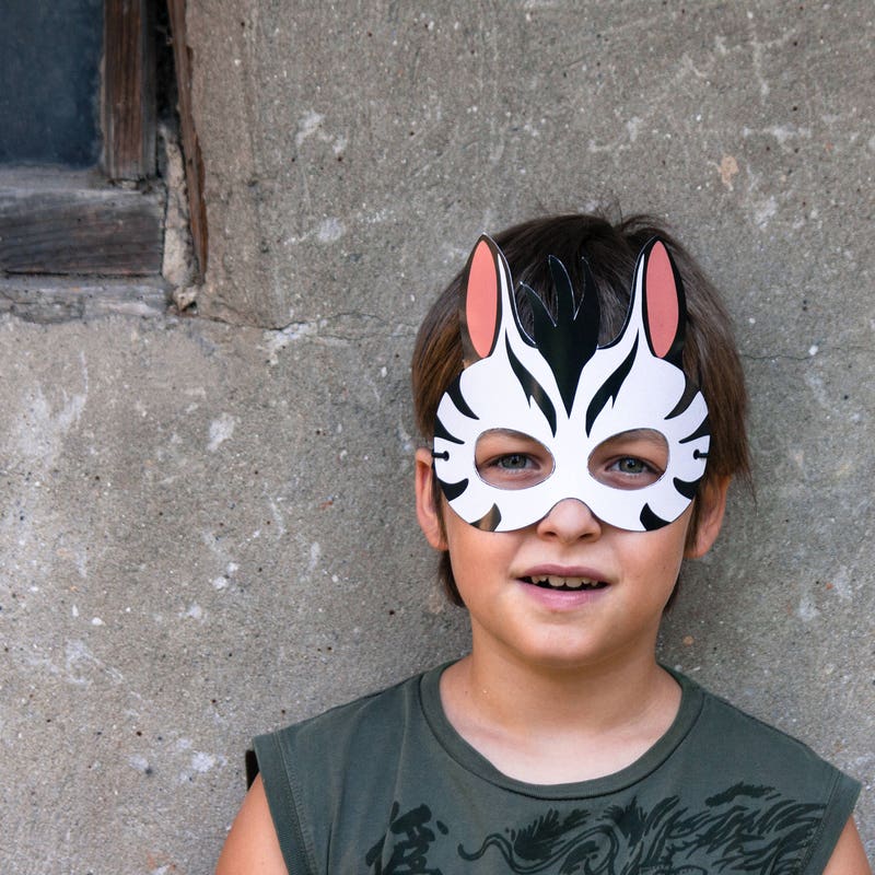 Zebra Color Mask Zebra Mask - Etsy
