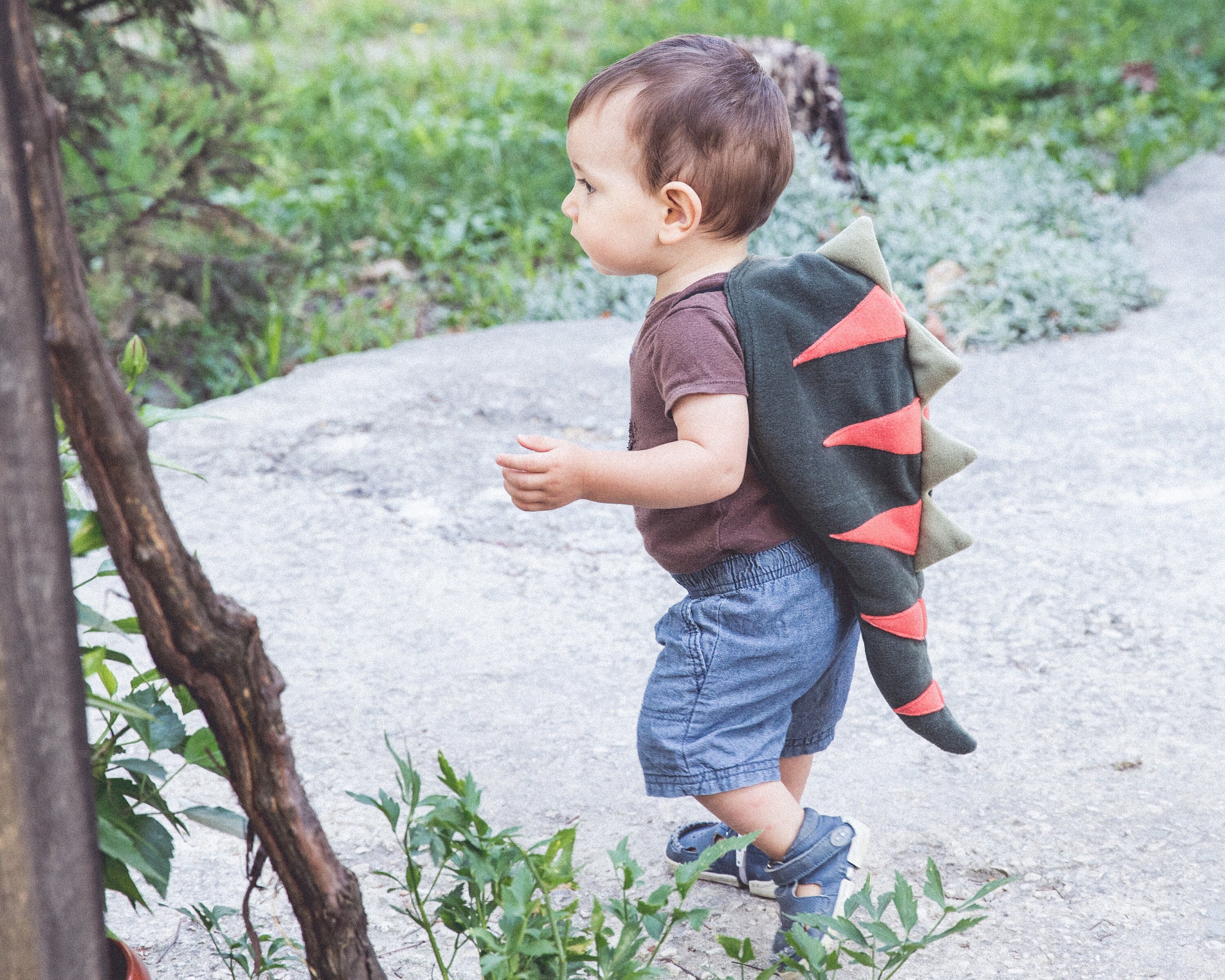 Dinosaur Tail, Baby Dinosaur Costume, Dino Toddler Tail, Halloween Costume for Boys or Girls
