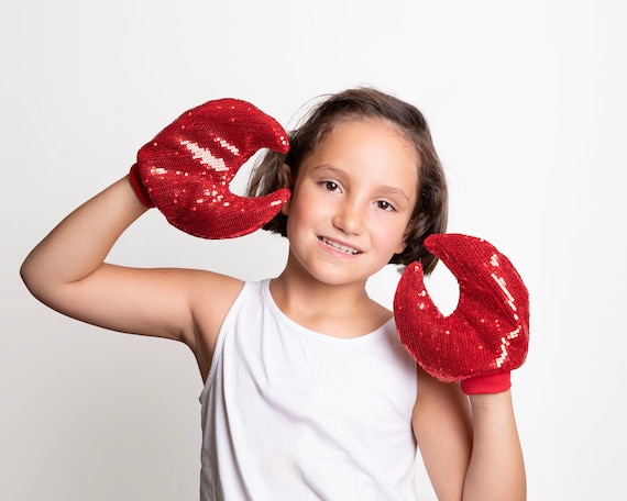 Shiny Sequin Crab Gloves, Lobster Costume, Children's or Adult's Photo  Prop, Pretend Play, Halloween Costume Accessory -  Canada