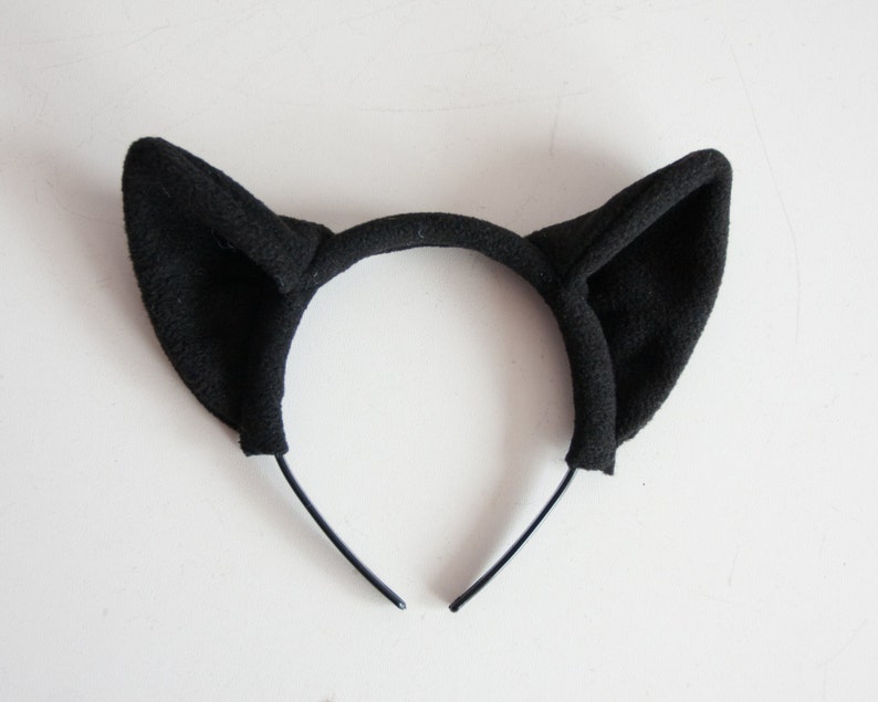 Black Panther Ears Headband and Tail Set Soft Animal Tail - Etsy