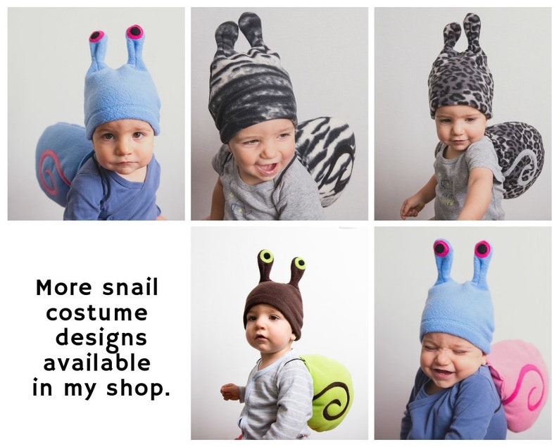 Snail Halloween Costume, Snail Shell and Snail Hat Cosplay Accessory, For Girls Boys Toddlers, Baby Snail Costume image 10