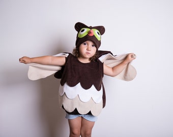 Fantasia de coruja, fantasia de Halloween para meninas pequenas