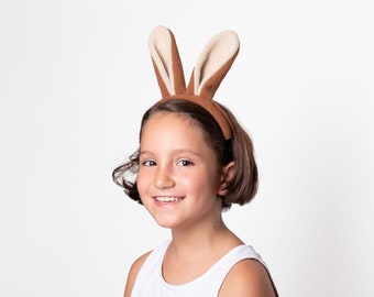 Lindas orejas de conejo para niños o adultos, accesorio para disfraz de conejo de Halloween