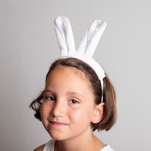 Shiny Bunny Ears for Kids or Adults, Halloween Rabbit Costume Accessory