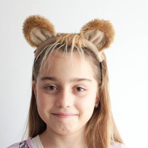 Löwenohren Stirnband, Tierohren Stirnband, Foto Prop für Kinder oder Erwachsene, Cosplay, Pretend Play