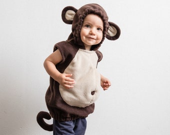 Toddler Monkey Costume, Girl or Boy Halloween Costume, Jungle Theme Baby Gift Idea, Book Week Dress Up