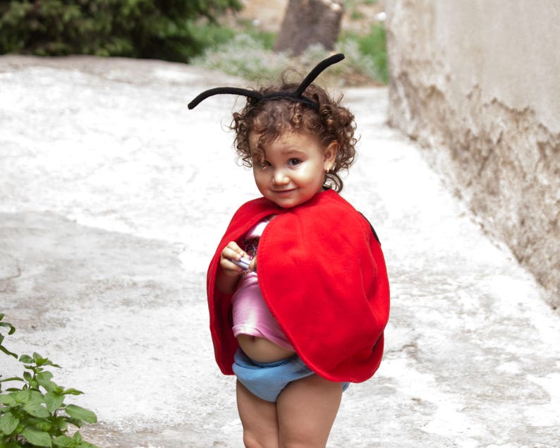 Ladybug Costume, Toddler Girl Halloween Costume, Ladybird Red Cape Costume, Gift for Preschool Girl image 9