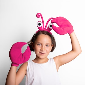 Crab Costume, Crab Eyes Headband and Crab Claws, Red, Green, Orange, Purple, Blue, Children's or Adult's Photo Prop, Halloween Costume image 7