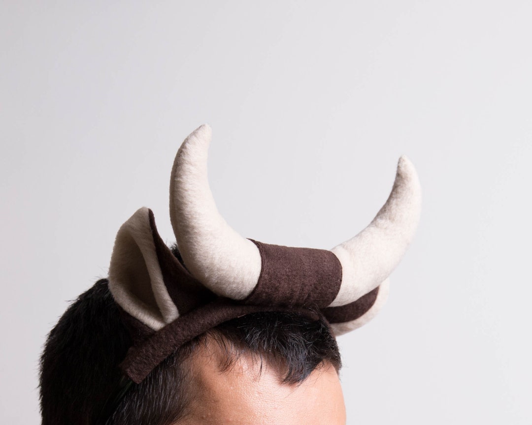 Fascia Con Corna Di Pecora Per Carnevale – Memory Foam Nero, Elastica, Misura Unica