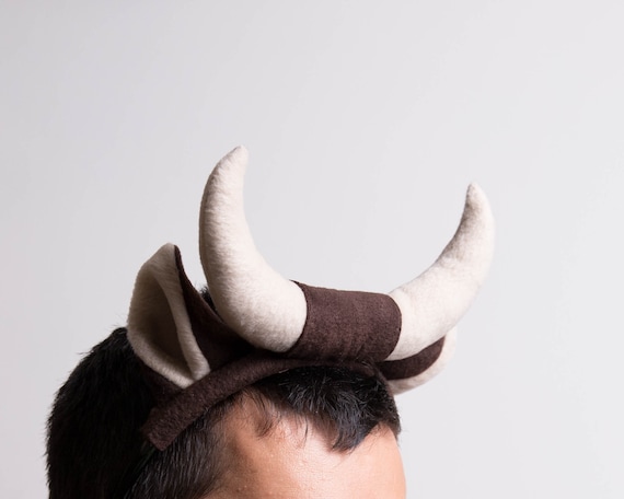 Bull Horns on Headband Soft with Ears Bull Horns on Headband Soft with Ears