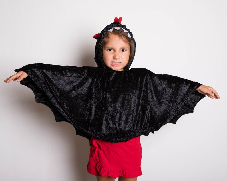 Black Dragon Costume Photo Prop, Party Fairy Tale Dragon Costume, Halloween Costume with Wings for Boys or Girls image 5